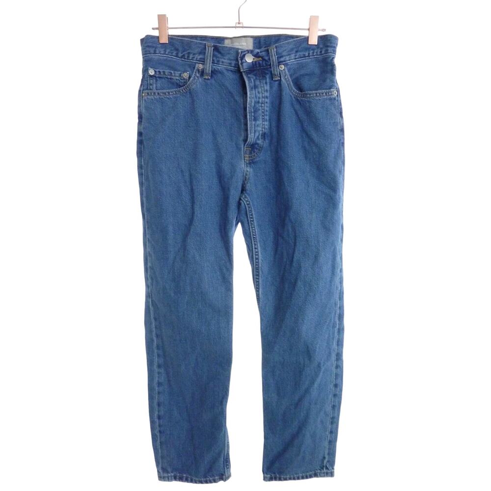 Everlane Summer Slouch Jean Womens Size 25 Blue Button Fly Straight Leg Denim